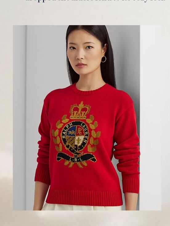 Lauren Ralph Lauren Sweaters - Authentic Lauren Ralph Lauren Crewneck Logo Pull On Sweater Size Large
